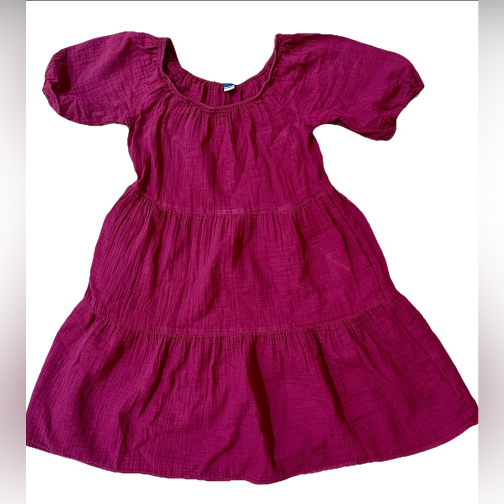 Old Navy Vintage Boysenberry Mini Dress Ruffled Puff Sleeves Y2K Cottagecore XS